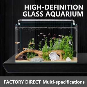 Acquario da Tavolo JSD Nano HD in Vetro Ultra Trasparente con Luce LED, Filtro e Termometro per <span class=keywords><strong>Pesci</strong></span> Betta e Piccoli <span class=keywords><strong>Pesci</strong></span> - Product Image 3
