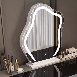 Cloud Shaped Makeup <b>Mirror</b> With <b>Led</b> Light Irregular Design Tabletop Dressing <b>Mirror</b> For Bedroom Desktop Luxury Smart <b>Mirror</b> - Product Image 2