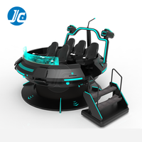 Simulateur VR 360°, chaise rotative à 360 degrés, machine de réalité virtuelle 9D, 5 places, VR Magic UFO, intérieur/extérieur, aluminium et acier