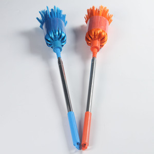 Telescopic Cleaning <b>Brush</b> 2.28m <b>Extendable</b> Stainless Steel Multi Functional For Dust Cleaning Tools Orange Blue Gray - Product Image 4