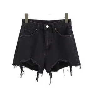 Jeans déchirés sexy pour femmes de haute qualité Jeans taille haute colorés Denim Shorts Usine En Gros Style Décontracté Bouton pour l'été - Product Image 2