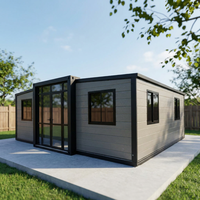 Maison conteneur modulaire préfabriquée en acier, structure en aluminium, portable, détachable, style minimaliste moderne, 20 pieds, 40 pieds