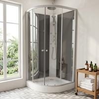 Cabine de douche coulissante en verre, résistante à la rouille et à l'eau, pour salles de bain duplex