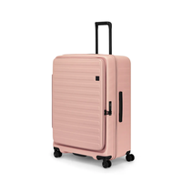 Valise à roulettes de conception nouvelle, en ABS et PC, imperméable, avec ouverture frontale et compartiment pour ordinateur portable