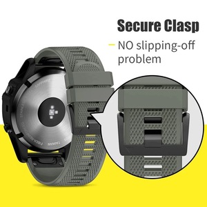 Bracelet officiel 22MM 26MM pour montre <span class=keywords><strong>Garmin</strong></span> <span class=keywords><strong>Fenix</strong></span> 7X 7 6X 6 Pro 5X <span class=keywords><strong>5</strong></span> Plus <span class=keywords><strong>Sapphire</strong></span> 3HR, bracelet de montre intelligente en silicone Quickfit - Product Image 4