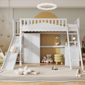 <span class=keywords><strong>Lit</strong></span> superposé multifonctionnel durable en bois massif Meubles de salle de jeux Cabine pour enfants <span class=keywords><strong>Lit</strong></span> avec table et armoire, escalier avec <span class=keywords><strong>bureau</strong></span> - Product Image 3