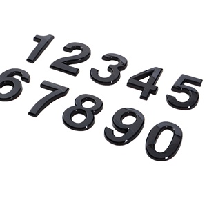 Letras Cromadas Personalizadas de Alta Calidad para Autos, Emblema de Plástico ABS Negro, Letras 4D con Efecto Diamante, Placas con Números para Autos - Product Image 3
