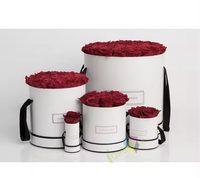 Boîte à chapeau ronde à fleur unique de luxe Carton blanc rigide avec logo personnalisé de haute qualité avec stratification brillante et mate pour bougies