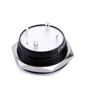 19mm 22mm 25mm 30mmshort cơ thể đẩy nút chuyển đổi 1NO momentary cơ thể màu đen không thấm nước chiếu sáng RGB LED kim loại nút nhấn - Product Image 4