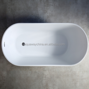 Baignoire autoportante ergonomique de style pantoufle, en acrylique blanc brillant, profonde pour bains relaxants, idéale pour salles de bain modernes - Product Image 4
