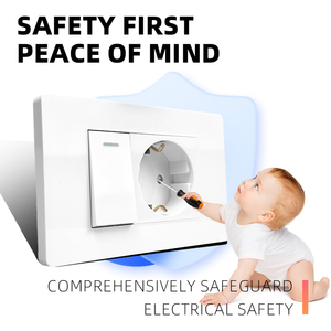 1 gang 1/2 Way + EU Tây Ban Nha DK tường Switched ổ cắm 2.1/3.1A USB Type-C phổ trắng huỳnh quang công suất cao Cửa Hàng PC Bảng điều chỉnh - Product Image 4