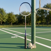 Raquette de badminton ultra légère 5U en fibre de carbone, cordage haute tension, norme sportive standard