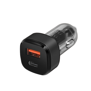 Mới đến 2025 trong suốt xách tay điện thoại di động USB sạc adapter 30W PD + QC xe sạc nhanh - Product Image 4