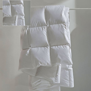 Meilleur service Couverture de couette King Queen Size Housse en coton résistant au duvet avec plumes de canard blanc <span class=keywords><strong>Literie</strong></span> design cousue - Product Image 2