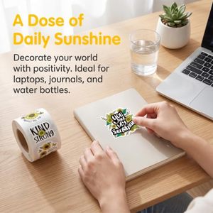 500 pegatinas de mariposas y flores por rollo, etiquetas personalizadas para embalaje, bonitas pegatinas para diario, suministros para niños, pegatinas de dibujos animados con logo. - Product Image 5