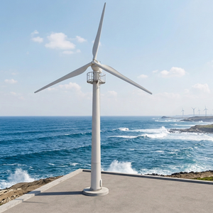 Système d'énergie éolienne industrielle 50 kW 220 V/380 V, générateur à axe horizontal, diamètre du rotor 12,6 m, verre renforcé - Product Image 1