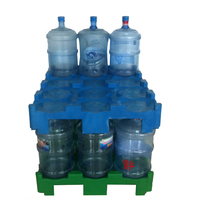 Palette Euro 4 voies pour 12 bouteilles d'eau en plastique de 250 kg