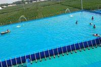 Piscine commerciale à supports, en acier, 15x20x1.32M