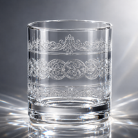 Verre à whisky en cristal haut de gamme avec motif filigrané doré, écologique, fait main, compatible lave-vaisselle pour Scotch/Bourbon