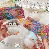 Peluche Mignonne Pingouin Ventru à Rebond Lent, Jouet Anti-Stress et de Décompression, Poupée à Presser Amusante pour Filles et Adultes