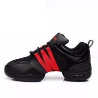 Zapatillas de Baile de Jazz y Hip Hop para Mujer, Parte Superior de Malla Ligera, Suela de Poliuretano, Zapatos Deportivos Casuales