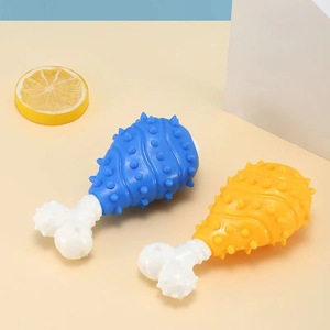 Molares de patas de pollo sólidas, PIEL DORADA, Corgi, masticar dientes, limpieza, suministros para perros, juguetes para masticar mascotas - Product Image 2