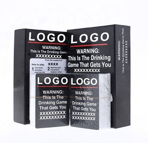 High Quality Paper Printing Drinking Party Black Custom Game Card Games for Adults