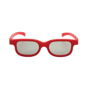 Kacamata 3D polarisasi pasif plastik, untuk bioskop dan proyektor TV 3D pasif