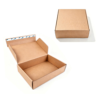Boîte en papier kraft naturel écologique avec impression personnalisée de l'intérieur et impression du logo de la marque