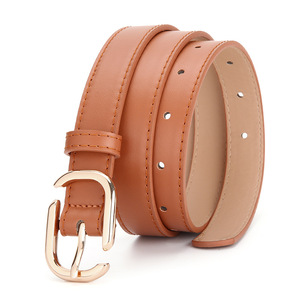 Ceinture pour femme Tiyo en cuir PU avec boucle ardillon en alliage, largeur 2,8 cm, couleur café, pour usage décontracté, collection Printemps 2025, origine Yiwu - Product Image 5