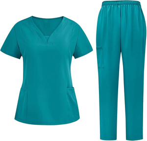 High-Quality Natural Uniform Women <b>Set</b> Durable Nurse Uniform <b>Scrubs</b> Jogger Style Women <b>Scrub</b> <b>Sets</b> - Product Image 1