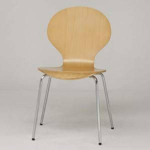 Juego de comedor apilable moderno de madera de 4 sillas para uso en la cocina - Product Image 1