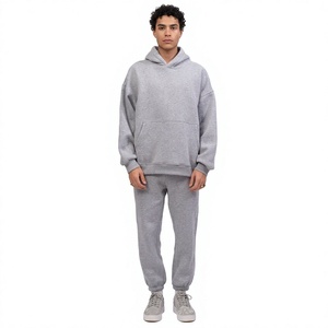 OEM Custom Logo Men's Acid Wash 100% Polyester Oversized Hooded Solid Tracksuit 3D for Jogger Set Manufacturer - Product Image 2