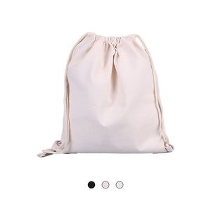 2025 <b>Canvas</b> Drawstring Bag Promotion <b>Large</b> Capacity <b>Plain</b> Cotton Drawstring Bag Backpack for Outdoor - Product Image 1