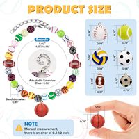 Collier pour chien et chat DIY en acrylique avec breloques en forme de ballons de sport (football, tennis) pour petits chiens et chats, accessoires de bijoux