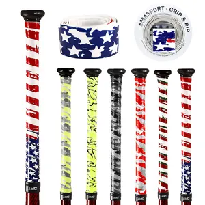 AMA SPORT LOW MOQ Ready To Ship High Quality 1.10 Mm Debossed Pattern Bat Grip Tape For Baseball Softball Classic Design