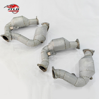 Tuyau de descente d'échappement de bouclier thermique d'acier inoxydable à haut débit pour Audi S5 B8 B8.5 8T série 2012 3.0L Quattro