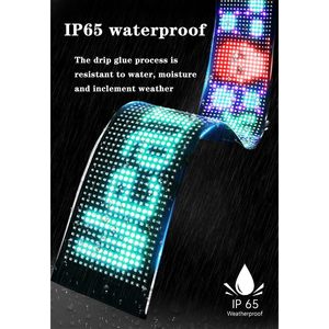 Panneau matriciel LED 15x4, affichage défilant flexible, contrôle Bluetooth, alimenté par USB, pour publicité en voiture, boutique, bar - Product Image 6