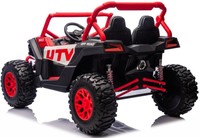 Auto Elettrica UTV per Bambini con Batteria 36V, 4 Motori, Telecomando 2.4G, Due Posti, Ruote in EVA, Sedile in Pelle, per Bambini dai 6 Anni in Su