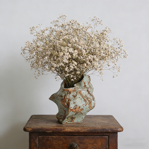 <span class=keywords><strong>Vase</strong></span> en céramique Wabi-Sabi irrégulier, vert rustique et marron texturé, pour herbe de la <span class=keywords><strong>pampa</strong></span> séchée, <span class=keywords><strong>vase</strong></span> en grès fait main, Art Déco - Product Image 3