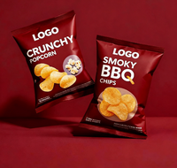 Sacs d'emballage en plastique personnalisés pour chips de pommes de terre, popcorn, noix, biscuits, sachets debout thermoscellables, sachets de collation, sachets alimentaires