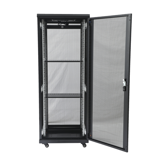 High Quality 19 Inch 600MM Depth 32U Server Rack Floor Standing Glass Door Customizable 18U/12U/22U Network Cabinet IP20
