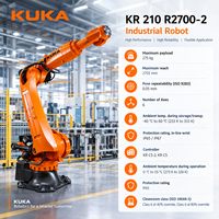 Station de travail robotique à 6 axes KUKA KR210 R2700-2 pour charges lourdes, 210 kg, portée de 2701 mm, pour palettisation, manutention