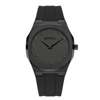 Montre à double cadran en acier inoxydable avec bracelet en silicone et boucle à ardillon, montre pour homme en acier inoxydable, résistante à l'eau 5ATM.