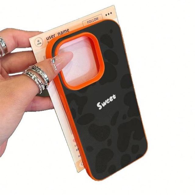Leopard Print Color Border Mobile Phone case for IPhone 16 15 14 13 12 11 Pro Max Plus Shockproof Cute Phone Cover Hot Sale