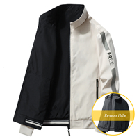 Veste de baseball réversible pour homme, coupe décontractée, double face, automne-hiver, polyester rembourré, vêtement d'extérieur décontracté de qualité supérieure