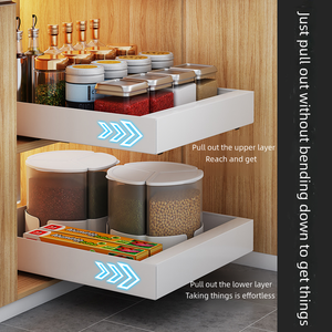 Wholesale Under <strong>Sink</strong> Organizer Carbon Steel Bathroom Cabinet Storage and Organizer <strong>Pullout</strong> Cabinet Organizers <strong>Drawer</strong> Basket - Product Image 3