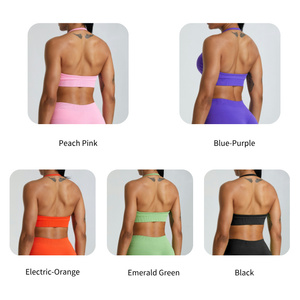 Sexy Beautiful Back Fitness Yoga Bra Open Back Sports Bra High Quality Shockproof <strong>Seamless</strong> <strong>Underwear</strong> <strong>Women</strong> Running Workout Top - Product Image 2