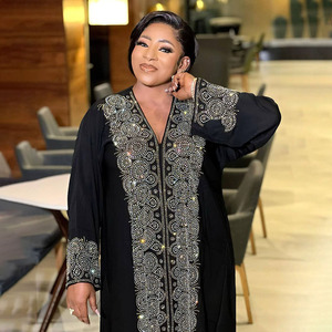 Robes <span class=keywords><strong>Abaya</strong></span> Musulmanes à Strass <span class=keywords><strong>Pas</strong></span> Chères de Fabricants CCY, Robe Longue <span class=keywords><strong>Abaya</strong></span> Africaine à Col en V pour Femmes de Dubaï - Product Image 3