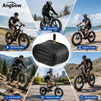 Chambre à air Angbow pour pneus larges, en caoutchouc butyle, pour vélo de neige, cruiser de plage, vélo électrique, valve Schrader, 20/24/26 pouces, 3.0/4.0, vente en gros, OEM